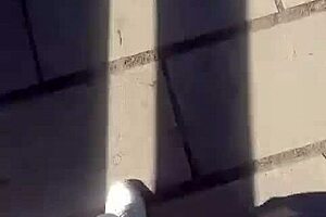 super bold outdoor queen mei na hooks horny guy on park bench for blowjob, then dives into woods for standing doggy creampie