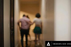 Feeling Bored, Casey Calvert's Secret Affair With Her Husband Escalates Into A Wild Gangbang With Their In-Laws.