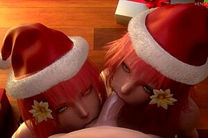 Ball Sucking Sluts In 3D SFM Cartoon Double Monster Cock Action