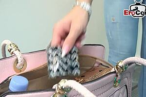 german thin brunette milf gets anal fucked in her small ass