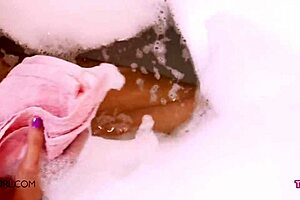 sexy petite teen gets massage from father in law on sofa pov