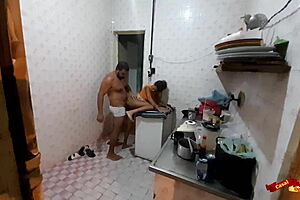 Teen anal in kitchen with stepdaughter, bareback and skinny