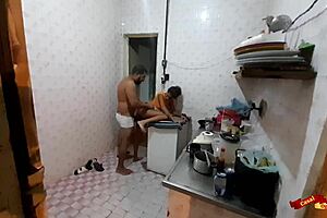 Teen anal in kitchen with stepdaughter, bareback and skinny