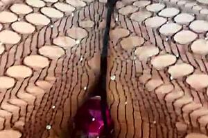 Mother in law enjoys anal plug play in homemade compilation