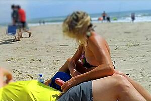 Public Milf Handjob Turns Into Explosive POV Cumshot in Front of Onlookers.