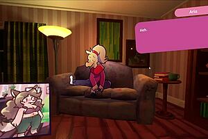 Hey, two chicks are playing furry strip poker and ripping clothes!