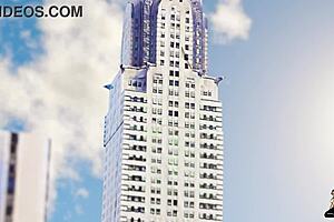 two curvy milfs slip off to split a massive thick cock