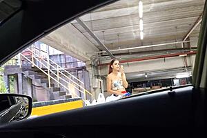 Beautiful Woman Masturbates In Public