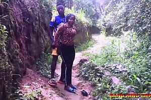 Hardcore doggy style sex with african village maiden in close up