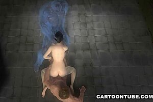 i'm that busty 3d cartoon babe getting double teamed in jail