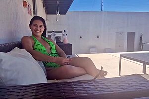 I fucked the new Colombian neighbor in the bedroom, her big tits bouncing as her wet pussy took my cock hard