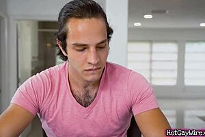 guy gets aroused by his hairy stepdad - gay porn?