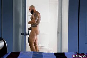 guy gets aroused by his hairy stepdad - gay porn?