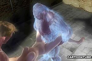 i'm that busty 3d cartoon babe getting double teamed in jail