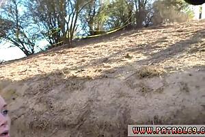 police facial with a border-hopping redhead who loves cock