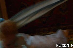 bouncing on schlong on a spycam