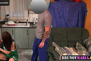 real hot woman caught on spy cam with plumber banging in house