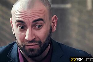 Blonde Student Gets Fucked by Teacher and Principal in Classroom