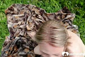 horny chick fucked outdoors hard