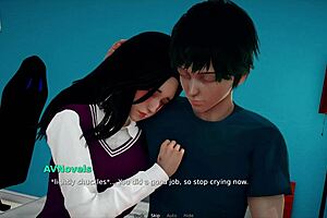 my bully is my lover, a brunette mature with big tits and ass who dominates me in this episode