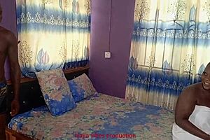 fat bbw house help gets creampie from gate man