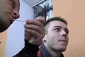 Blonde Cutie With Tattoo Stars In Outdoor Threesome For Cash