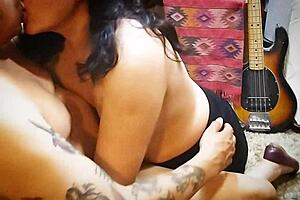 Hot Mexican mom gets a big cock in her pussy