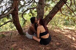 Intense Outdoor Threesome With Latina Friends After Exercise