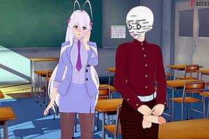 Akeno and Rias Gremory 3some in Hentai Fantasy