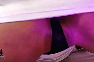 wet threesome with big clit in changing room, celeste alba andi cortes ann rides