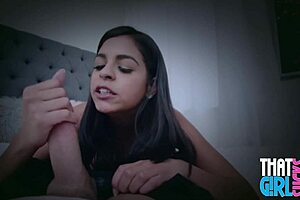 Petite Latina Teen Sucks Big Cock POV