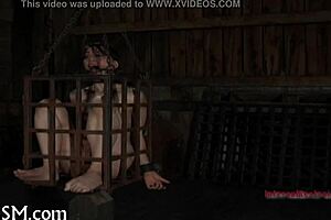 I watch the masked babe get hard drubbing in bondage and missionary.