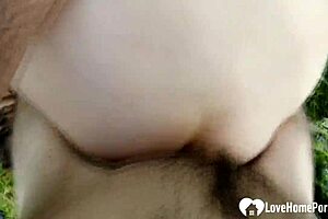 horny chick fucked outdoors hard