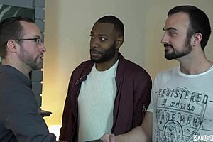 Manupfilms bisexual threesome cures gay couple with deepthroat and doggy fucking.