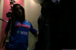 An Italian Fan from Napoli Cheats on Her Boyfriend and Agrees to Get Her Ass Pounded to Apologize