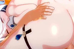 Massive Cock Pounds Big Ass In Intense 3D Creampie Action