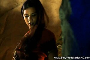 Exotic Indian Dancing and Stripteasing Nude in Softcore Scene