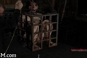 I watch the masked babe get hard drubbing in bondage and missionary.