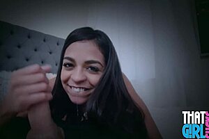 Petite Latina Teen Sucks Big Cock POV