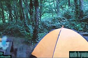 Real forest sex: fucking a tourist in a tent