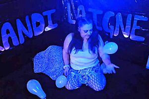 Cute Milf Kandi Laigne Enjoys Balloon Popping Fetish In Sfw Video