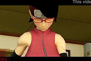 Hinata sleeps through intense anal action with monster cock