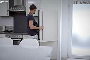 Blonde latina bisexual threesome with tattooed maid in hentai group