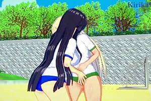 Yomi, Ikaruga, And Katsuragi Engage In Intense Lesbian Play From Senran Kagura Hentai