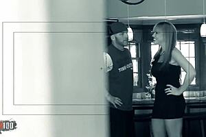 spying on an adulterous couple with big fake tits getting wild in secret