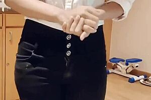 Curvy receptionist feels intense pleasure as guest fucks her passionately