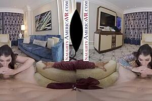 Naughty America - Ivy Lebelle Fucks You in VR with Heels and Cum.