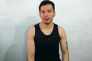 Young twink sucks huge cock of best friend's uncle and swallows cum