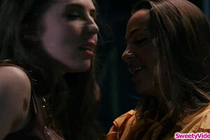 I am the busty teacher facesitting my substitute, she kissed my feet and fingered my hairy pussy! But wait, it was so hot.