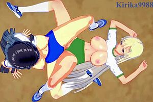 Yomi, Ikaruga, And Katsuragi Engage In Intense Lesbian Play From Senran Kagura Hentai